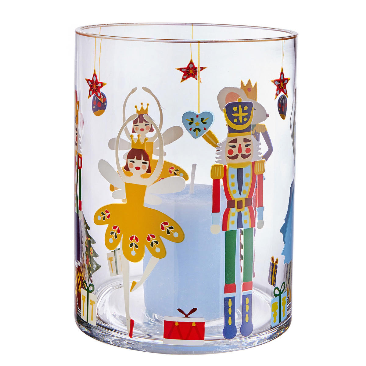 WINDLICHT Christmas Delight - Multicolor, Glas (15/20/15cm) - Butlers