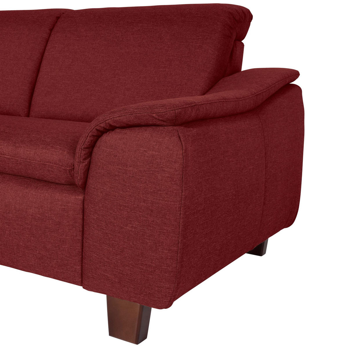 ECKSOFA mit Ottomane links Kaylil Flachgewebe rot - Rot, Kunststoff (187/247cm) - 58aufmkessel
