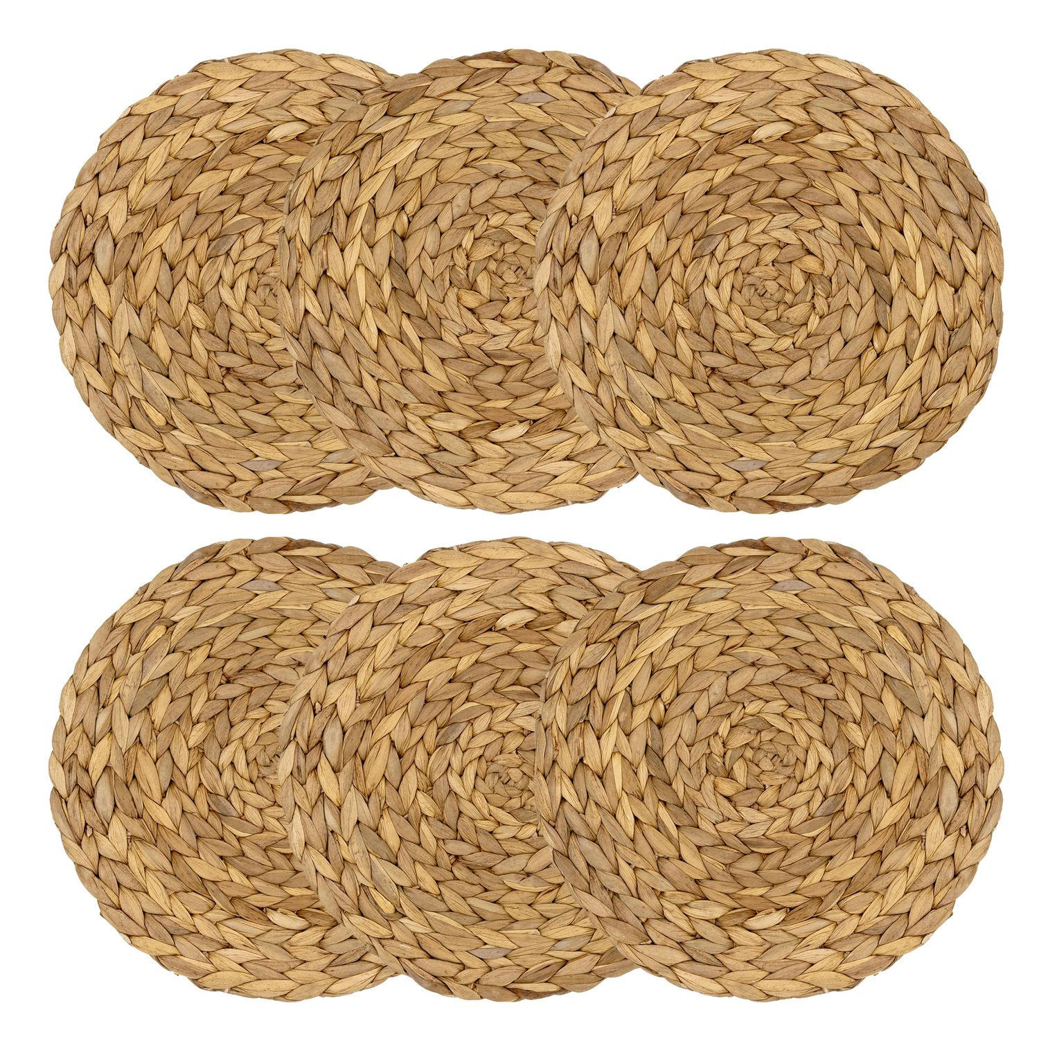 PLATZSET Untersetzer 30 cm - Naturfarben, Naturmaterialien (30/30/7cm) - Intirilife