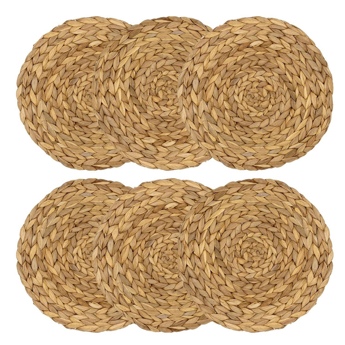 PLATZSET Untersetzer 30 cm - Naturfarben, Naturmaterialien (30/30/7cm) - Intirilife