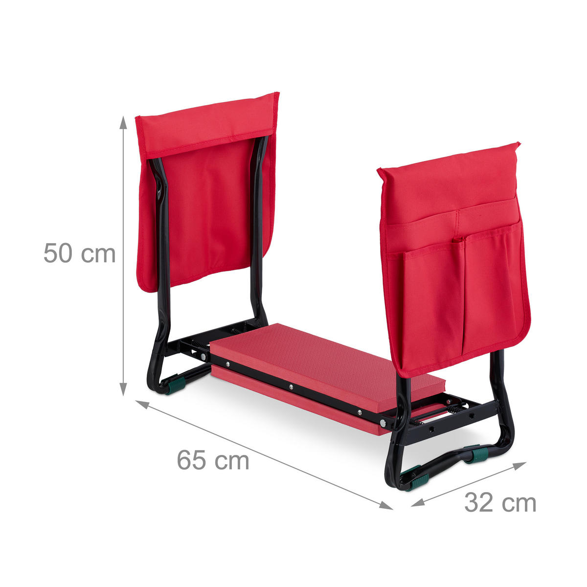 KNIEBANK - Multicolor, Textil/Metall (65/50/32cm) - Relaxdays