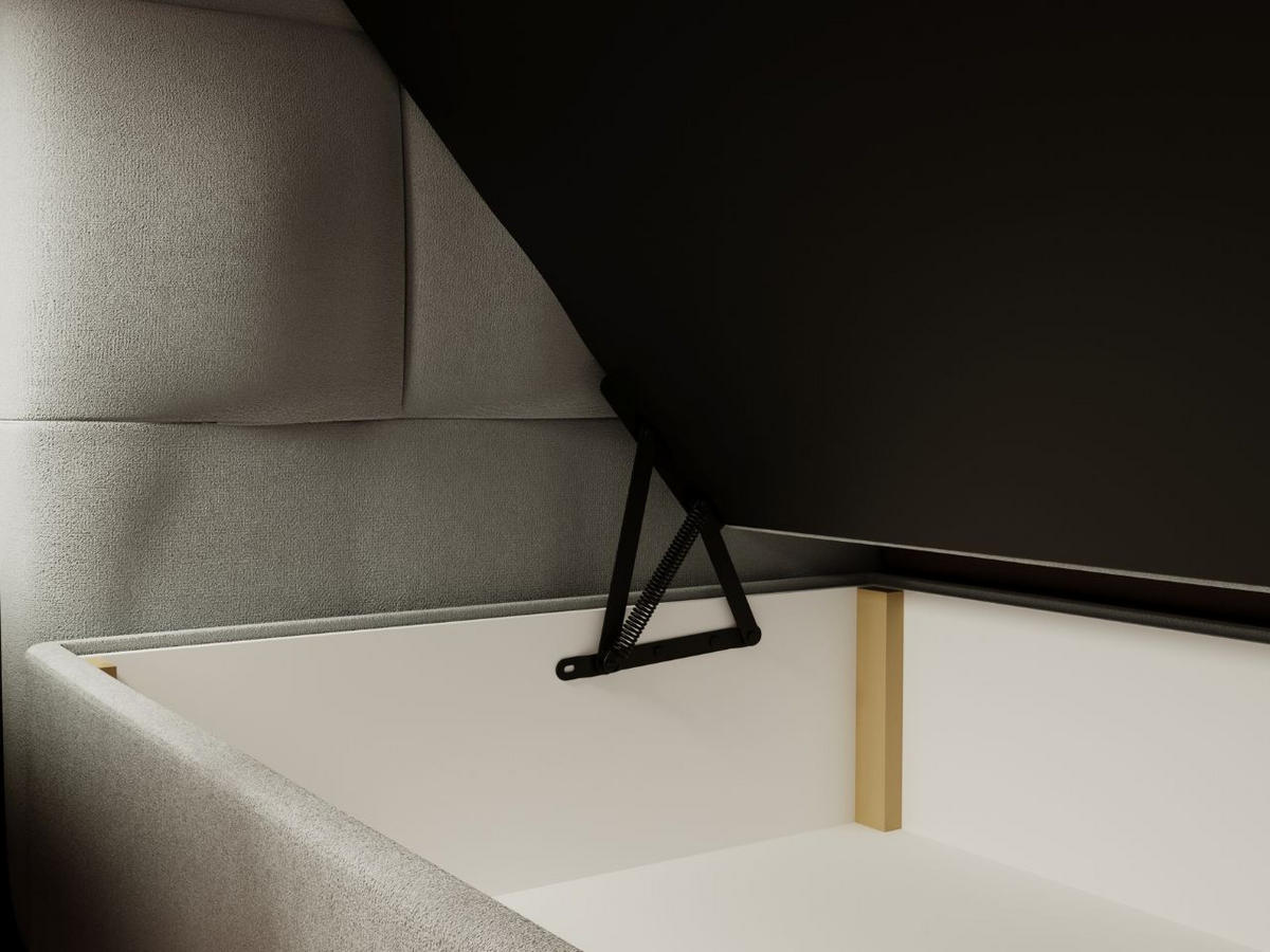 BOXBETT Alicante 140x200 Grau - Grau, Holz/Textil (140/200cm) - Graingold