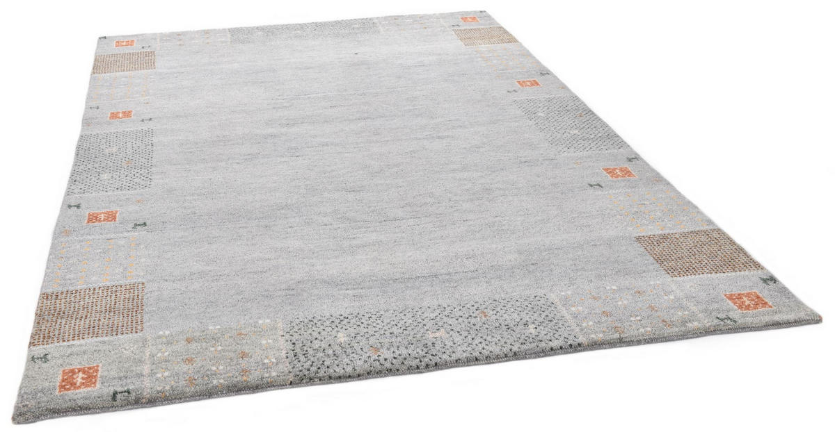 HANDKNÜPFTEPPICH Denver 70x140 cm - Grau, Textil (70/140cm) - THEKO