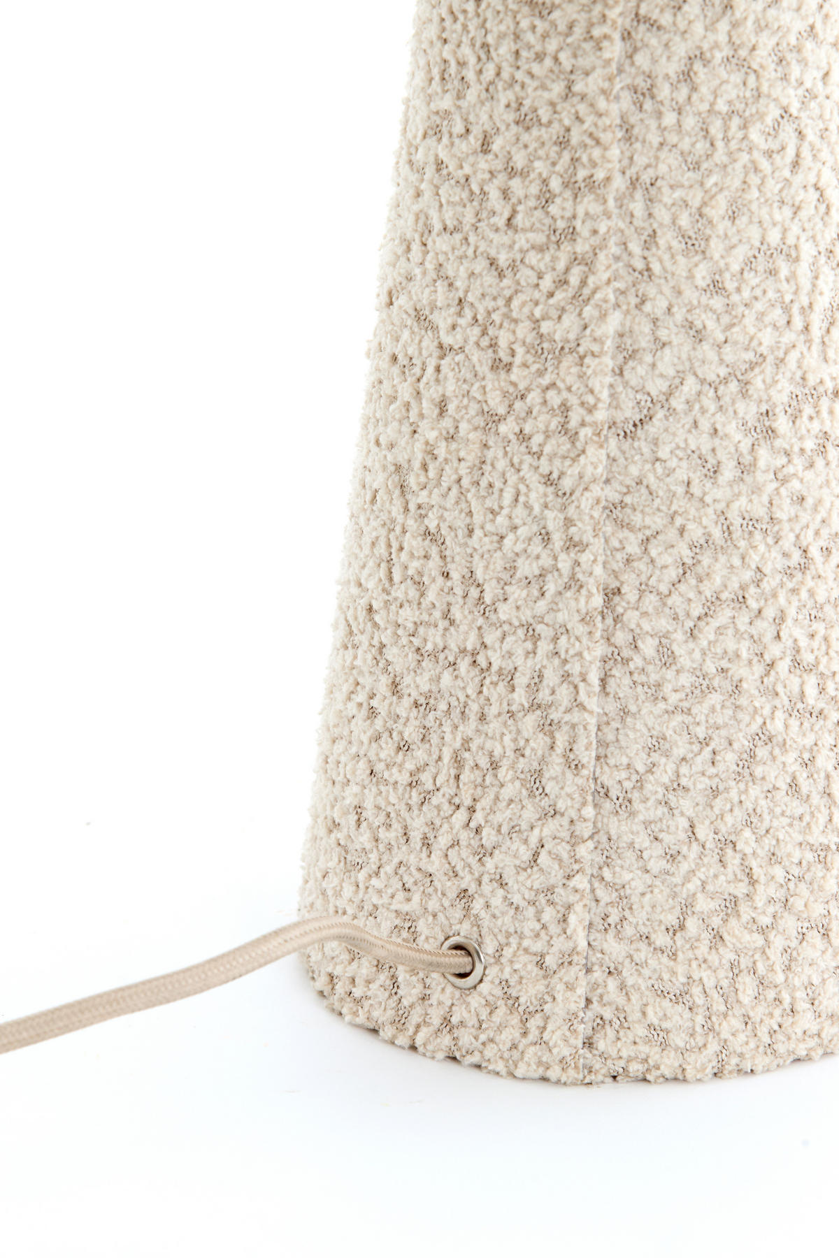 TISCHLAMPE Micky Braun Ø20/58 cm - Beige, Textil (20/20/58cm) - Light & Living