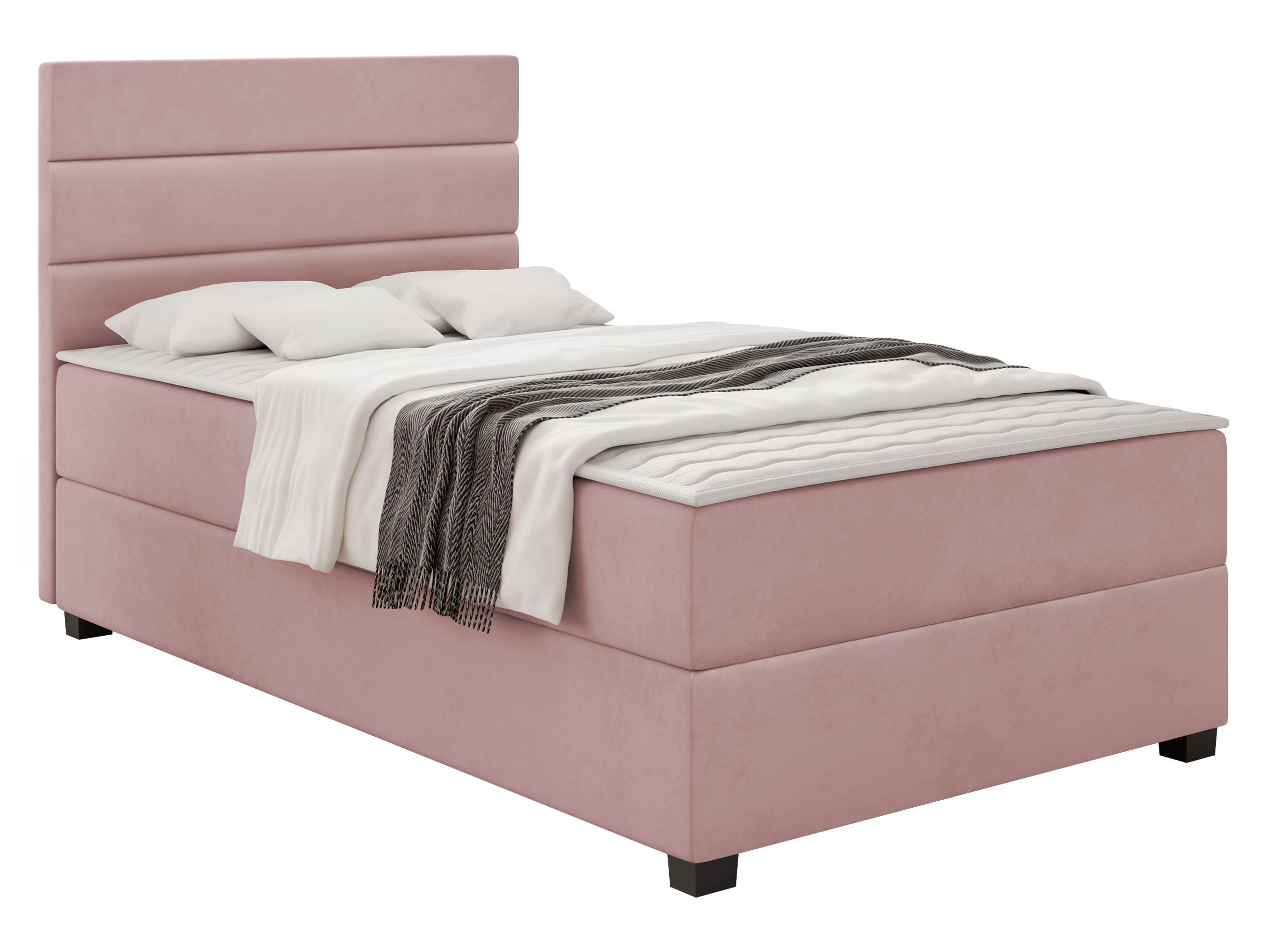BOXBETT Elen - Schwarz/Rosa, Holz/Holzwerkstoff (120/200cm) - MIRJAN24
