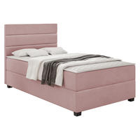 BOXBETT Elen - Schwarz/Rosa, Holz/Holzwerkstoff (90/200cm) - MIRJAN24