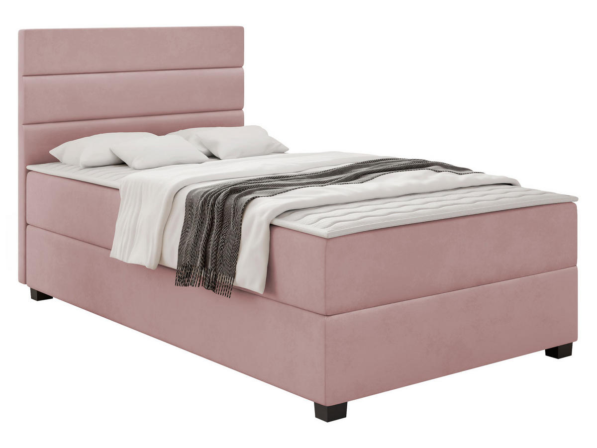 BOXBETT Elen - Schwarz/Rosa, Holz/Holzwerkstoff (90/200cm) - MIRJAN24