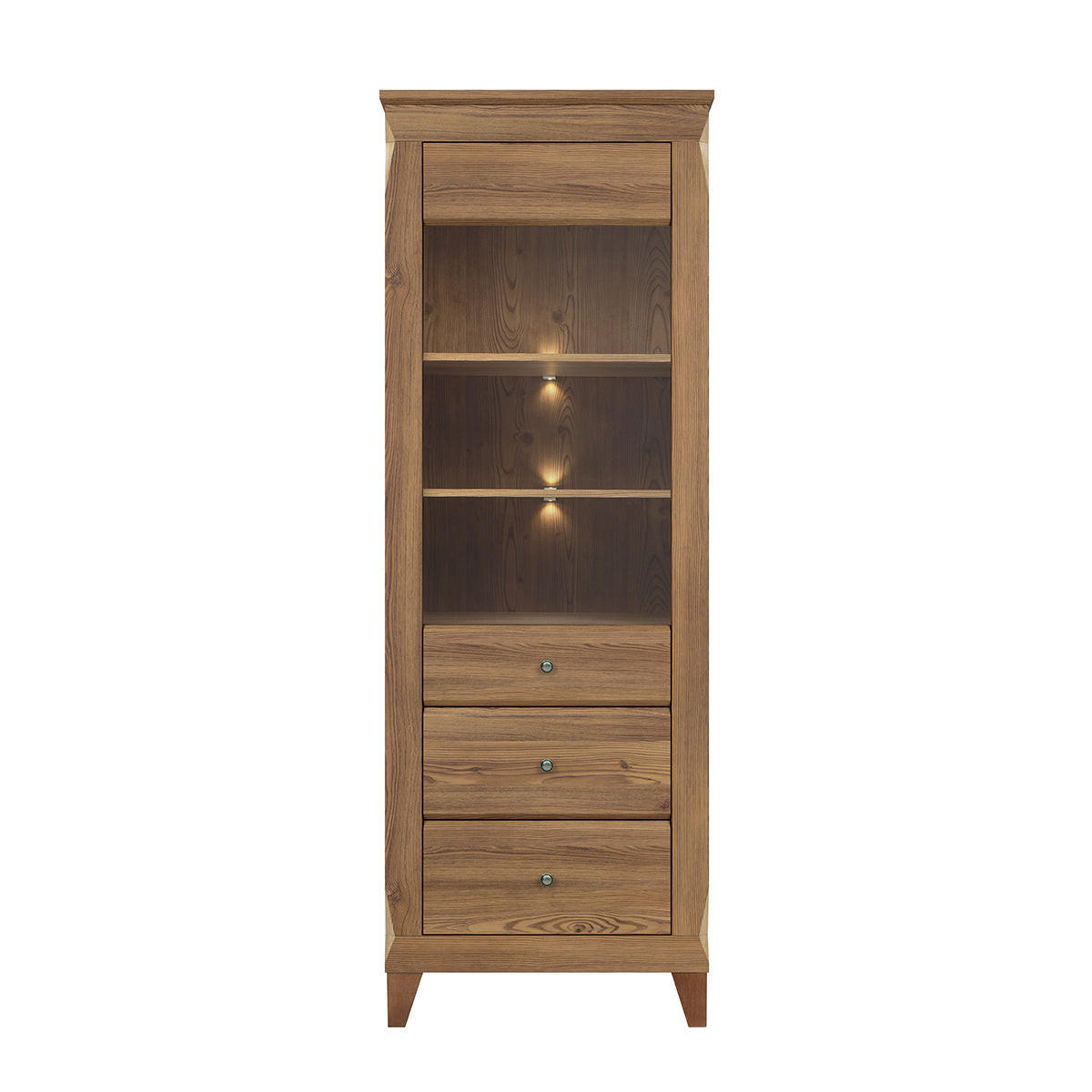 VITRINE Raya Holz - Braun, Holzwerkstoff (72/202/47cm) - Petits-meubles
