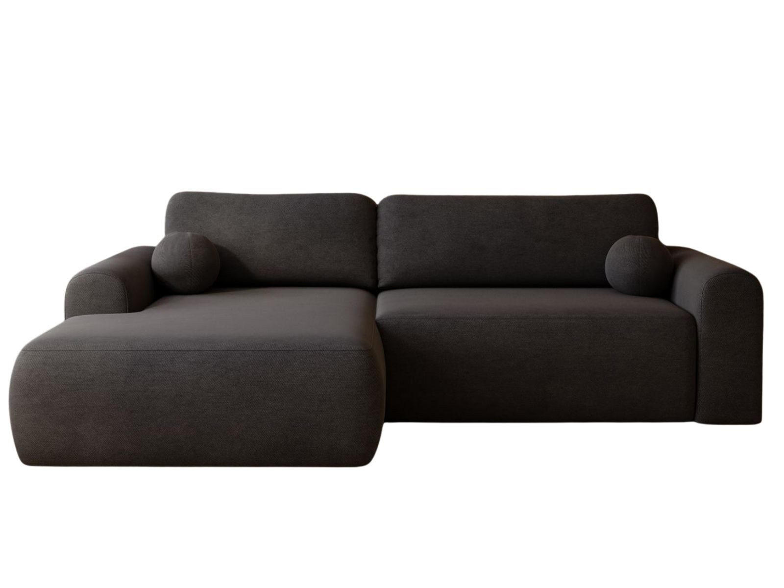 ECKSOFA velvet graphit links AURA - Graphitfarben, Holzwerkstoff (257/177cm) - Compleo24