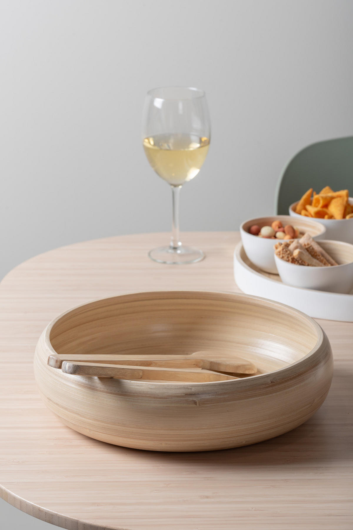 SALATSCHÜSSEL Puro Ø 30 cm - Braun, Naturmaterialien (30cm) - Present Time