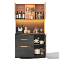 BUFFET 100/40/180 cm neutral aus MDF mit LED - Naturfarben, Holzwerkstoff (100/180/40cm) - OKWISH