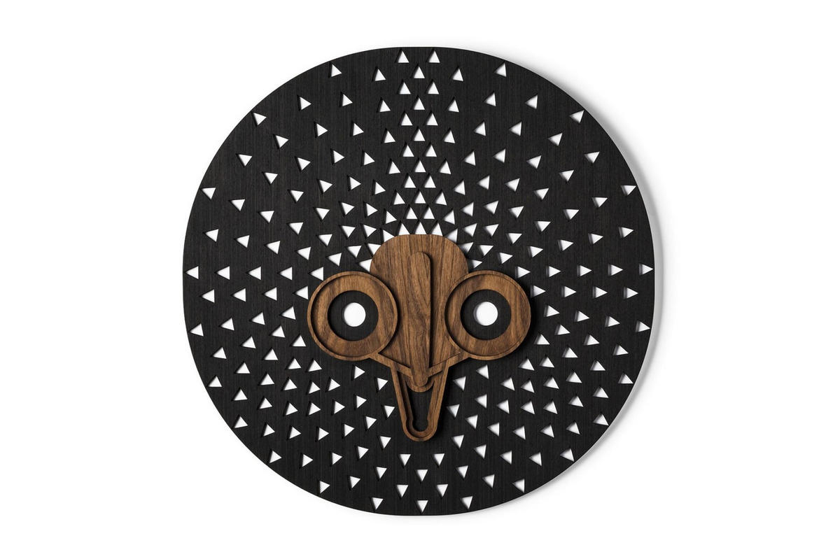 WANDDEKO MASKE 60/60 cm - Schwarz, Holzwerkstoff/Kunststoff (60/60/1cm) - KUNSTLOFT