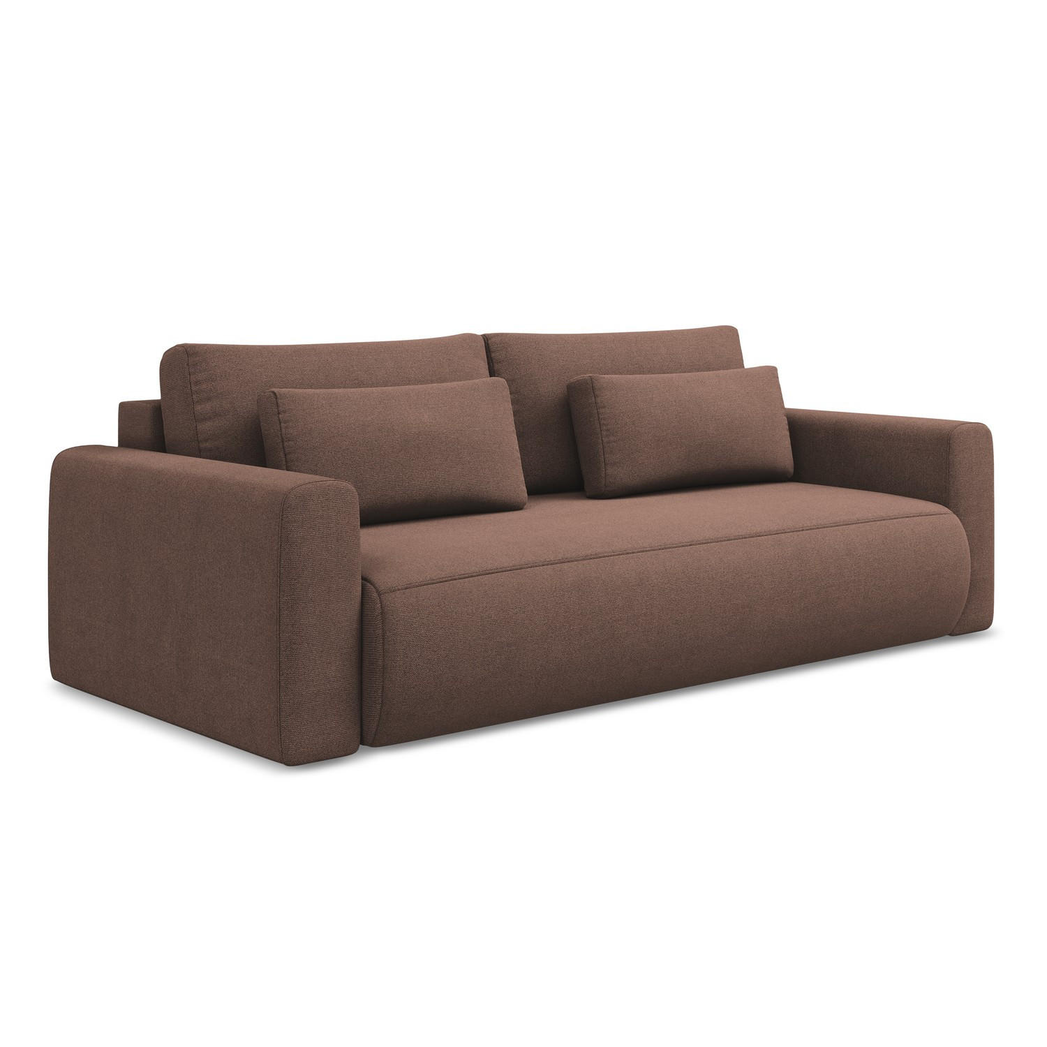 3-SITZER SOFA mit Schlaffunktion Strukturstoff Stoff Pink - Pink/Hellrosa, Kunststoff/Textil (238/82/105cm) - LaMiaSofa
