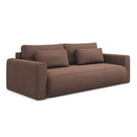 3-SITZER SOFA mit Schlaffunktion Strukturstoff Stoff Pink - Pink/Hellrosa, Kunststoff/Textil (238/82/105cm) - LaMiaSofa
