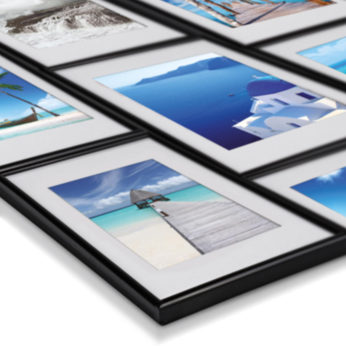 BOMOE Paradise Bilderrahmen Kunststoff schwarz (18tlg) - Schwarz, Kunststoff (24/26/35cm) - BoMoe