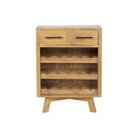 WEINREGAL - 60 cm x 35 cm - holz - naturfarben hell Aveiro - Naturfarben, Holz (60/80/35cm) - Vente-Unique