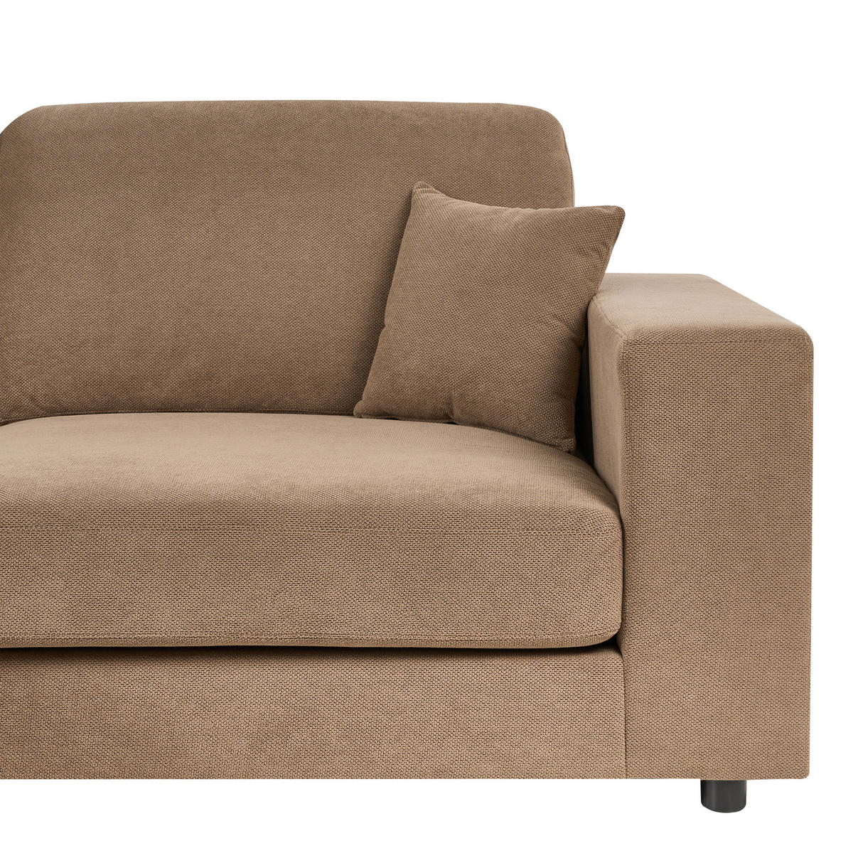 ROHOVÁ POHOVKA 3-místná Látka Hnědá pravostranná Lofoten - hnědá, textil (250/185cm) - Beliani
