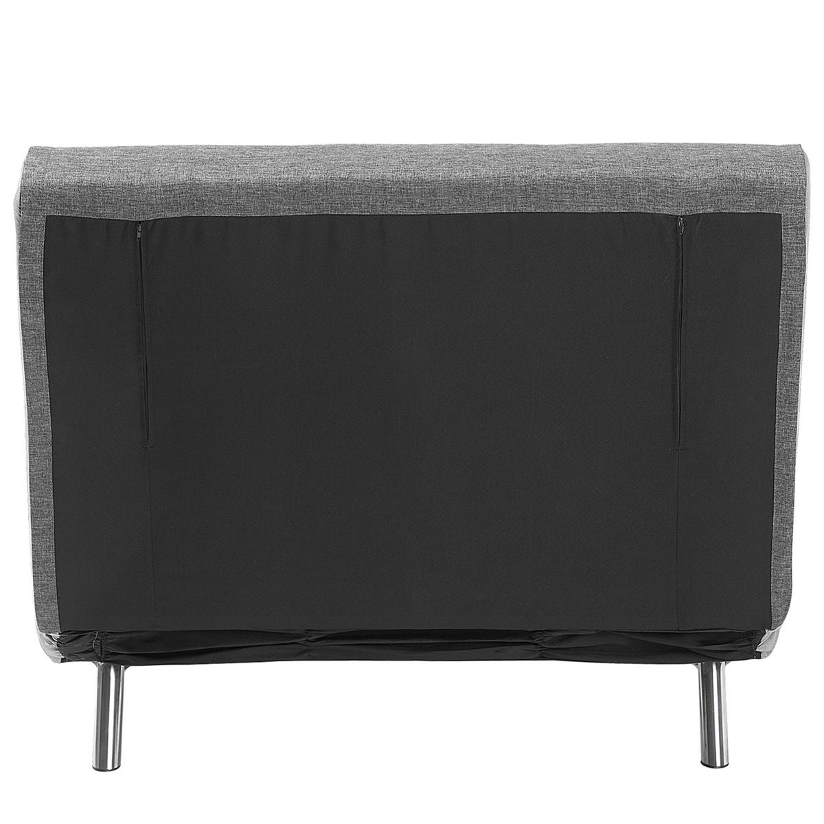 1-SITZER-SCHLAFSOFA Polyester Grau Farris - Dunkelgrau, Textil (100/89/191cm) - Beliani