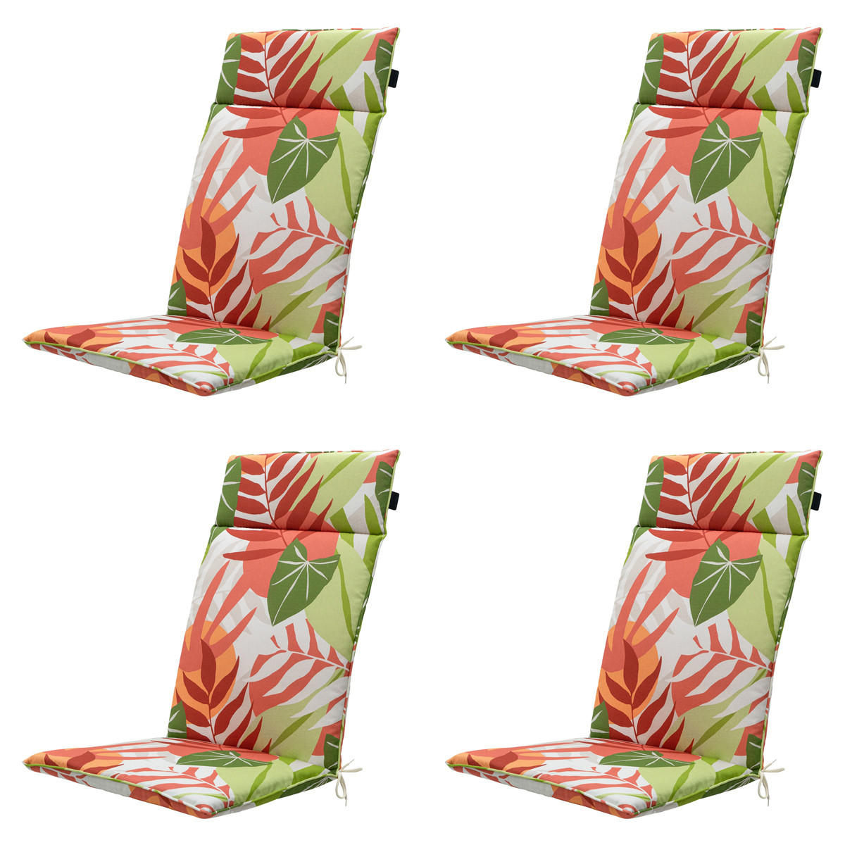 GARTENSTUHLKISSEN Iven 120/50 cm 4er-Set - Rot, Textil (50/8/120cm) - Madison