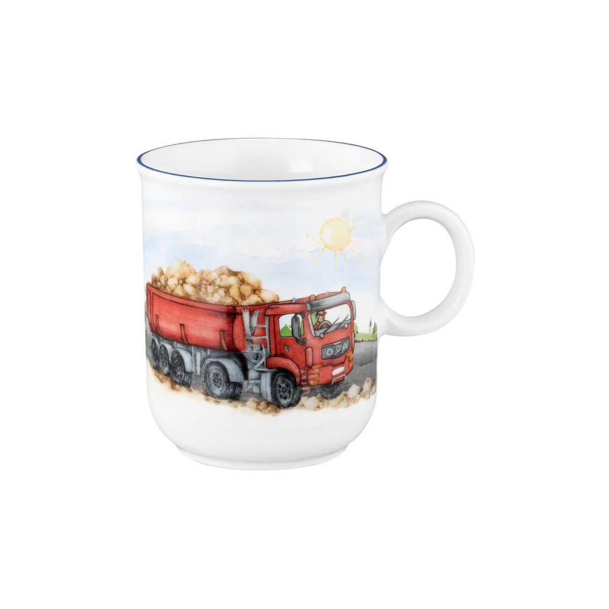 KINDERGESCHIRR SET Compact Auf der Baustelle bunt 3-tlg. - Multicolor, Keramik (21.4/20.5/21.4cm) - Seltmann Weiden