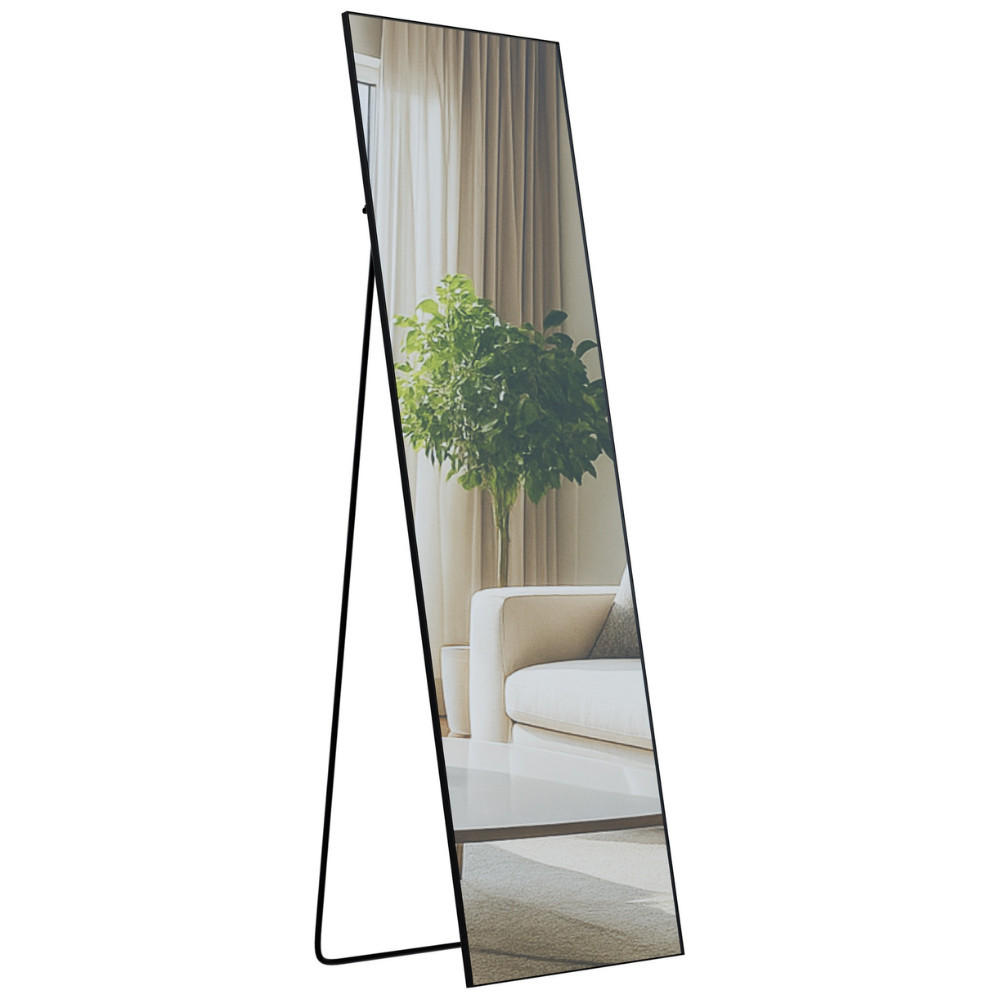 Deluke Standspiegel Schwarz 50x160x3 cm