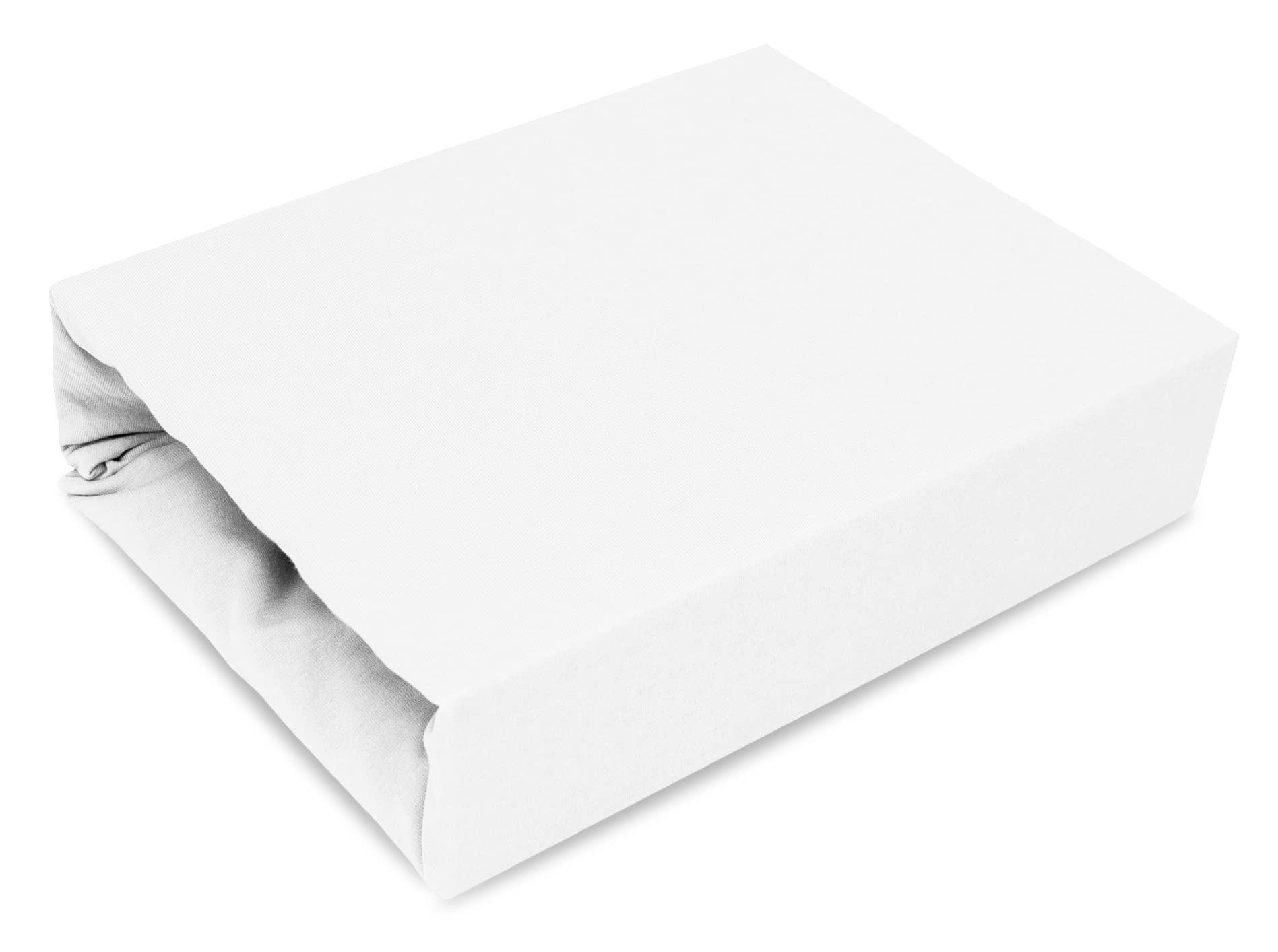 SPANNBETTLAKEN 70/140 cm, Jersey Elastisch 100 % Baumwolle Weiß - Weiß, Textil (70/140cm) - Best For Home