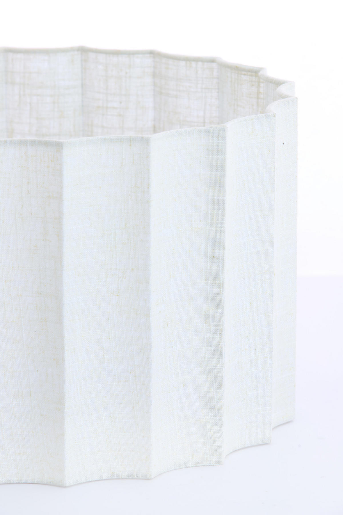 LAMPENSCHIRM Disli Weiß Ø40/25 cm - Weiß, Textil (40/40/25cm) - Light & Living