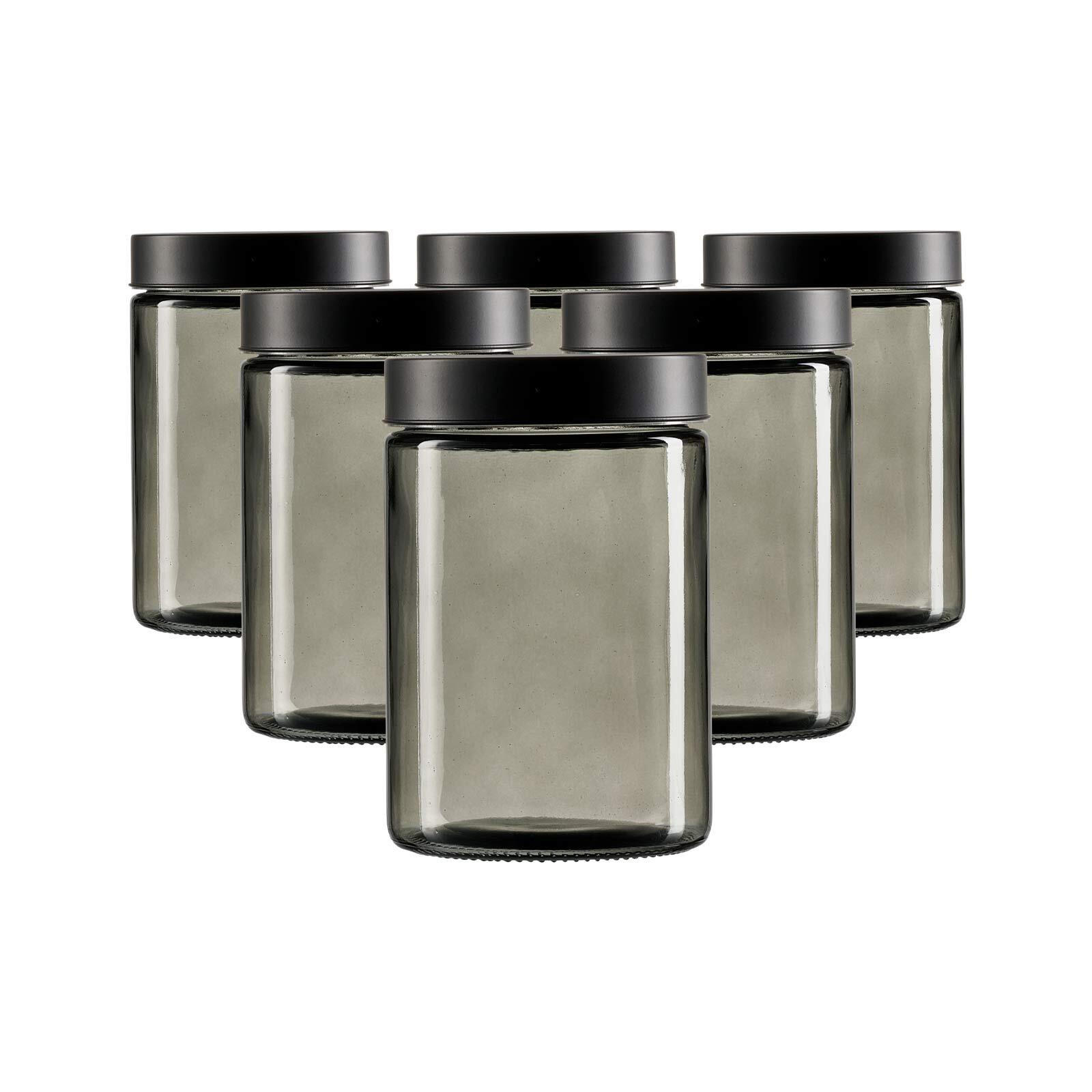 VORRATSGLÄSER Lumos grau 1,2 l 6er Set - Grau, Glas (11/17/11cm) - Ritzenhoff Breker