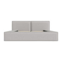 BETT mit Bettkasten - 2 Personen - Stoff - Hellgrau - - Hellgrau, Textil (140/190cm) - Vente-Unique