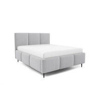 POLSTERBETT Miami Komplettset - Hellgrau, Holzwerkstoff/Textil (140/200cm) - Fun Möbel