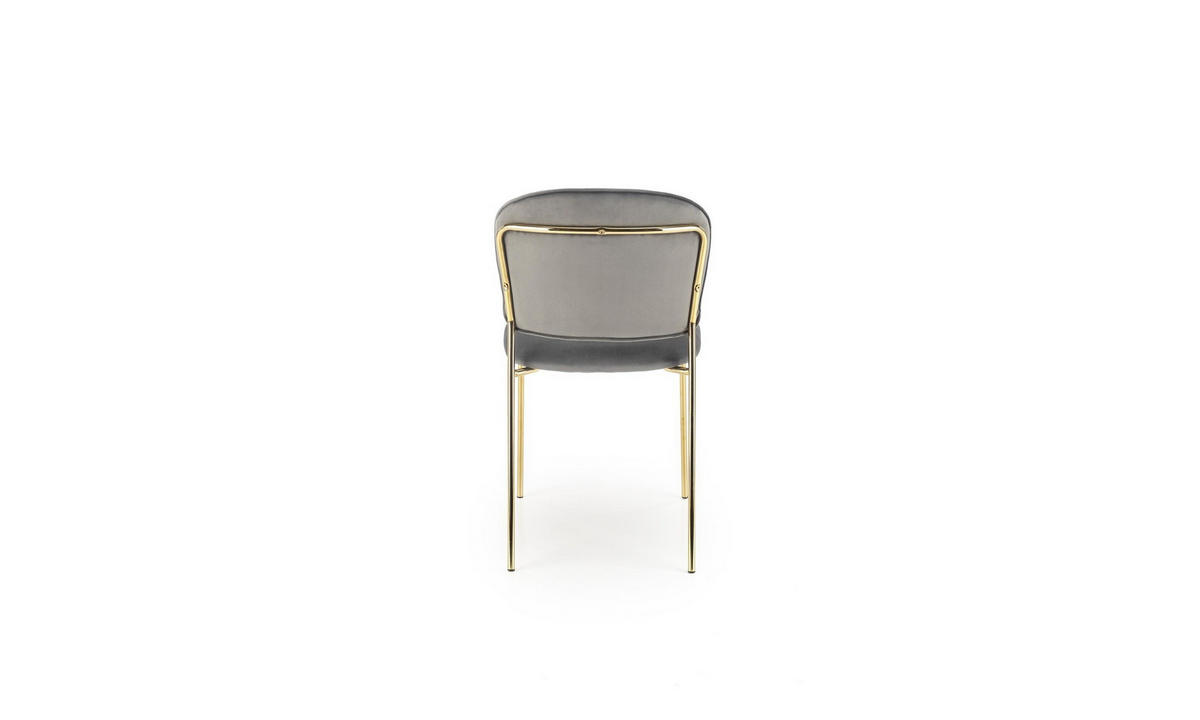 POLSTERSTUHL GLORIA 47/56/85 cm Grau/Gold - Goldfarben/Grau, Textil/Metall (47/85/56cm) - Lookway