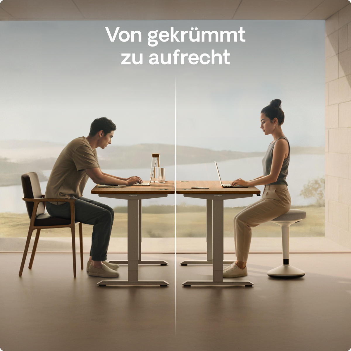 ERGONOMISCHER Balancehocker, Grau - Grau, Kunststoff (37/58/37cm) - Desktronic