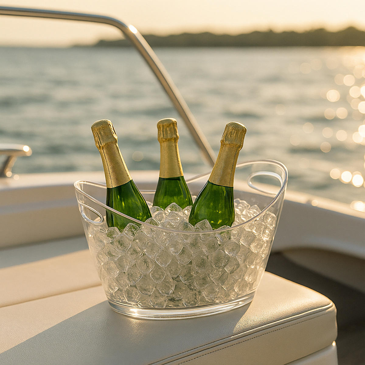 GETRÄNKEKÜHLER - Transparent, Kunststoff (34.5/25.5cm) - Relaxdays