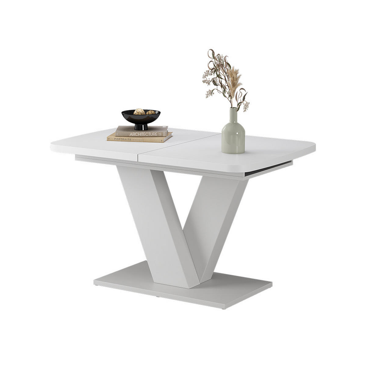 JEDÁLENSKÝ STÔL Fenaro Biela/biela - biela, kompozitné drevo (80/120/77.4cm) - Vicco