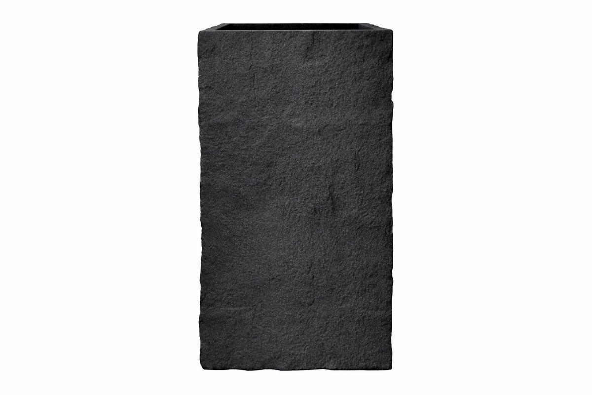 PFLANZKASTEN The Rock 36x72 cm, Steinoptik Anthrazit, Fiberstone - Anthrazit, Kunststoff (36/72/36cm) - dasmöbelwerk