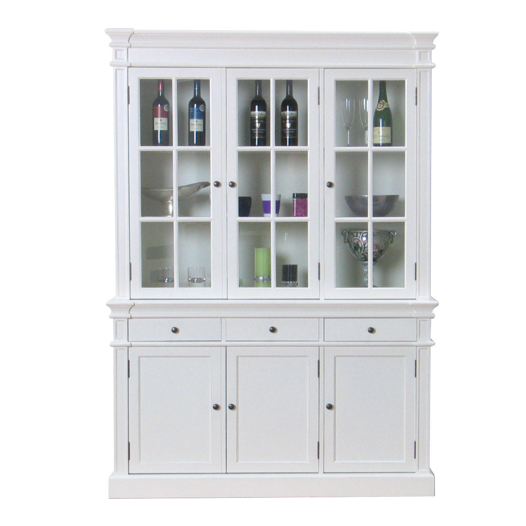 ebuy24 Vitrine Weiß 142x200x45 cm