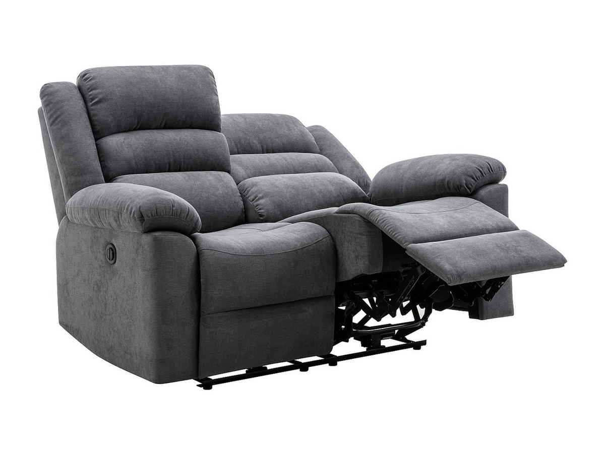 RELAXSOFA - 2 Personen - stoff - grau Burolo - Grau, Textil (144/103/95cm) - Vente-Unique