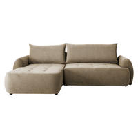 COLTAR Bueno II, Stanga - bej/negru, material textil/lemn (280/185cm) - MIRJAN24