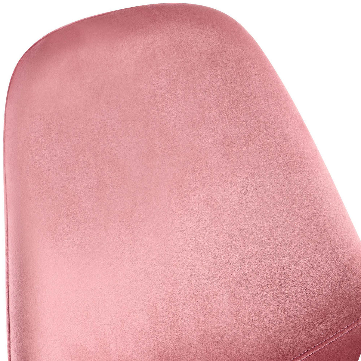 STUHL Samt Pink - Pink/Schwarz, Textil/Metall (44/88/51cm) - CLP