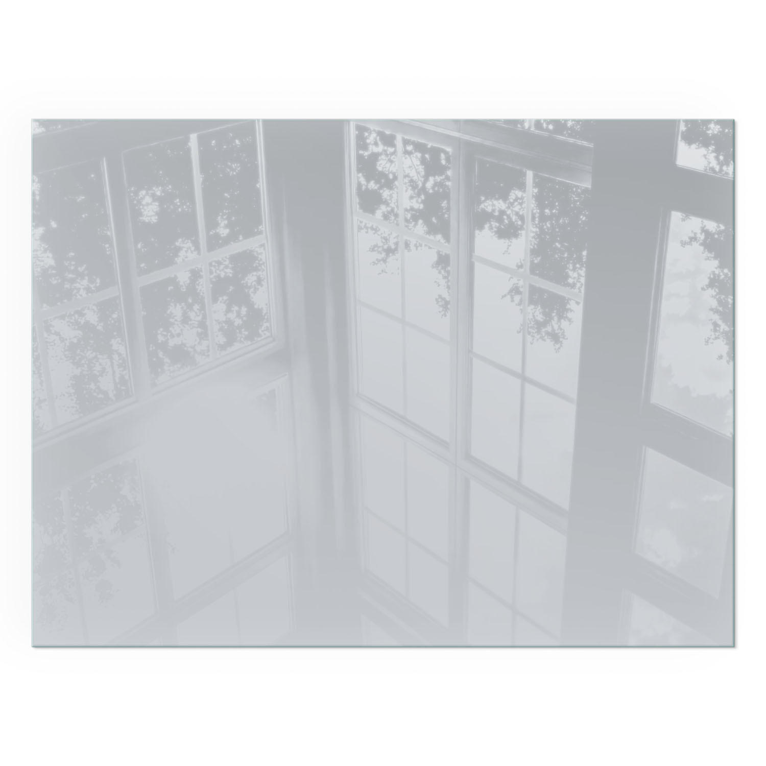 GLASPLATTE für Kamin 80x60 cm - Grau, Glas (80/60/0.4cm) - TULUP