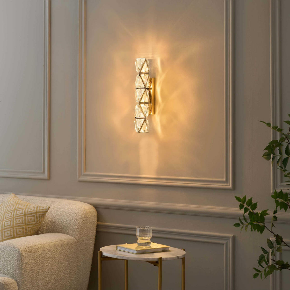 WANDLEUCHTE Dalina, Roségold, 40cm - Roségold, Glas (6.4/40/12cm) - KOSILUM