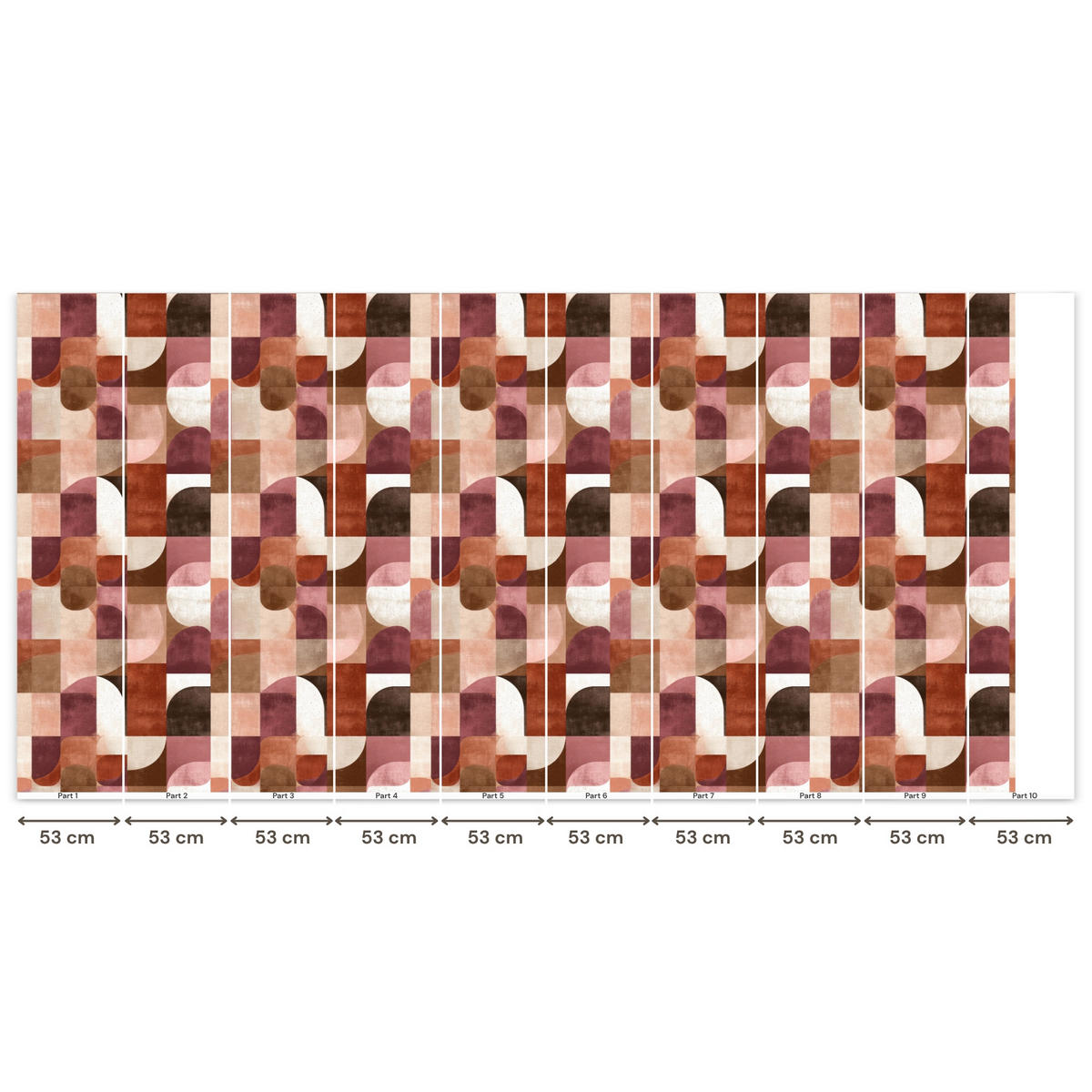TAPETE - Geometrie - Modern - Retro - 500x240 cm - Multicolor, Papier (500/240cm) - OnlyWow