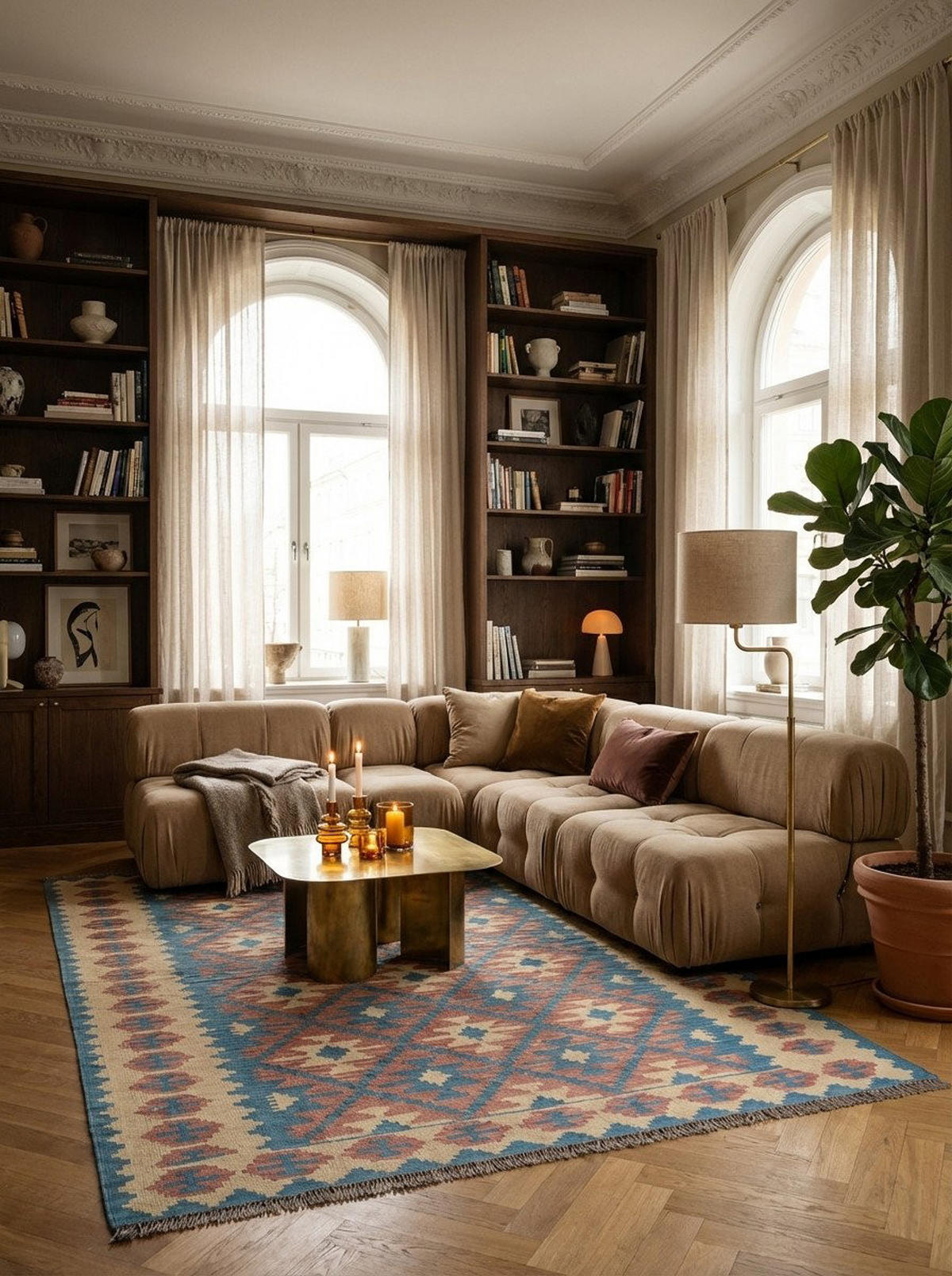 HANDWEBTEPPICH Gashgai Kelim Blau, Pink 235/172 cm Schurwolle - Blau, Textil (172/235cm) - Looma