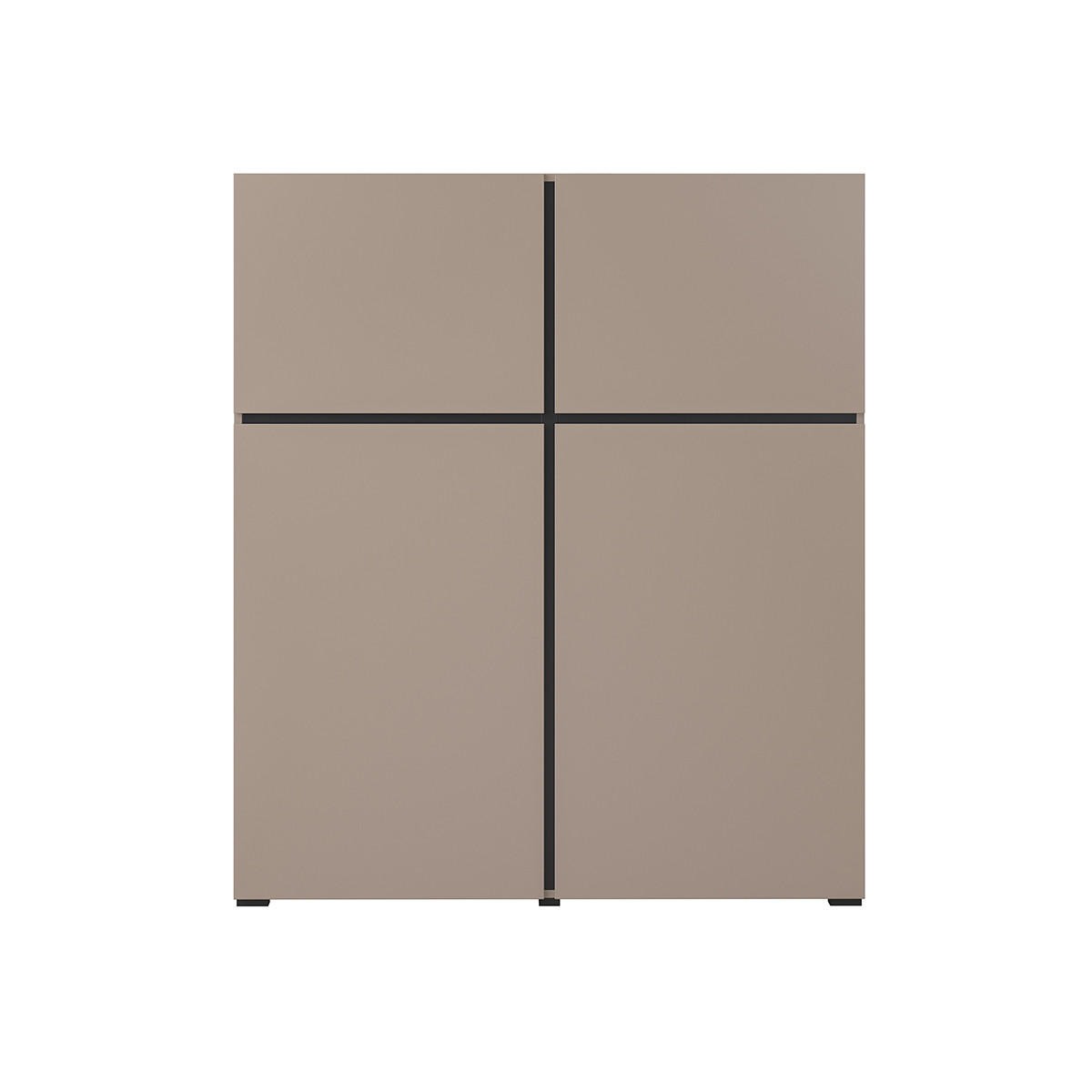 KOMODA Lilia Taupe - taupe, kompozitné drevo (119/139/40cm) - Petits-meubles