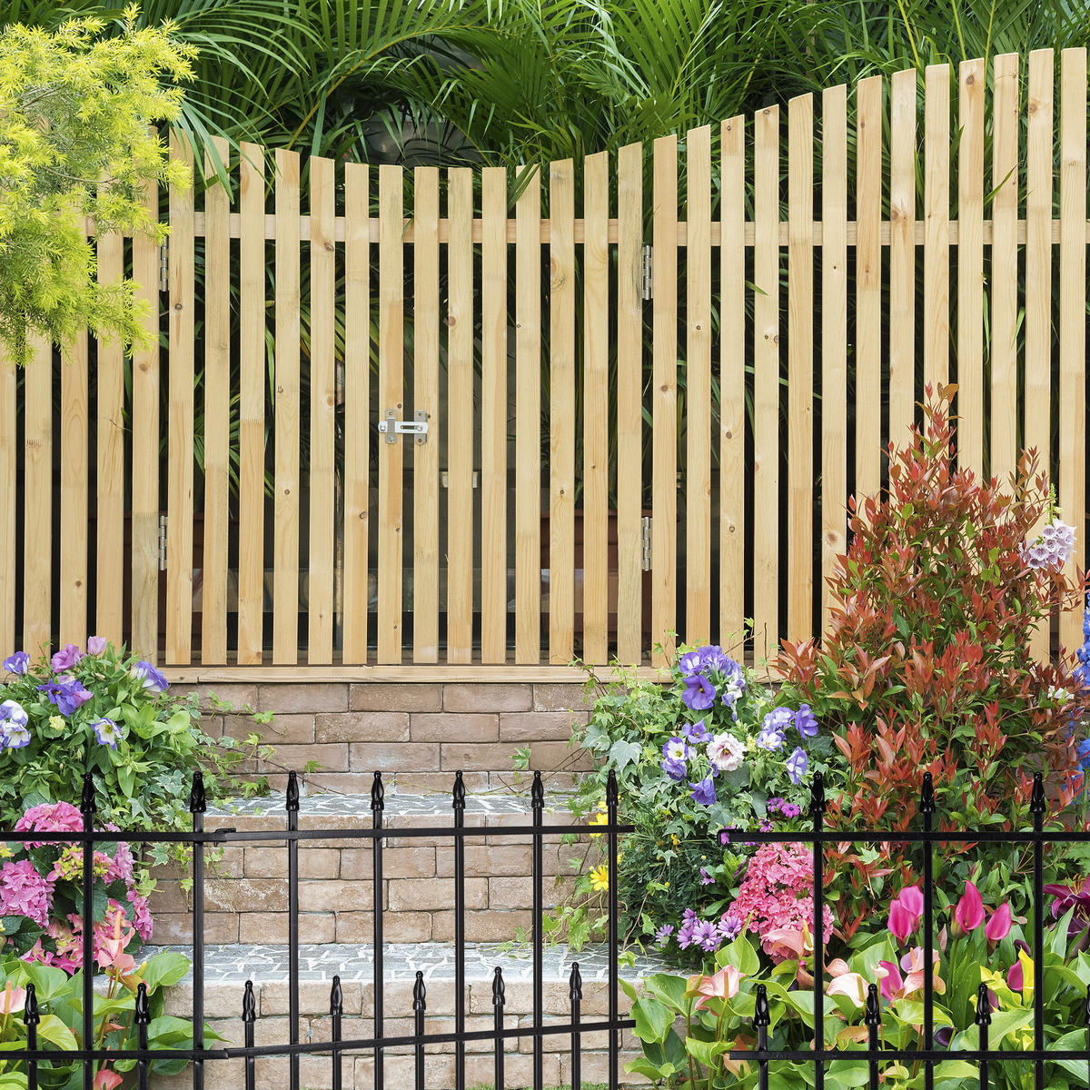 4xBEETZAUN - Schwarz, Metall (247/71/2.5cm) - Relaxdays