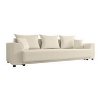 SOFA 3-Sitzer mit Schlaffunktion - Cord - Beige - NESSARO - Creme, Textil (235/80/90cm) - Vente-Unique