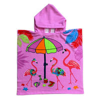 MIKROFASER-PONCHO Kind Girly - Pink, Textil (Einheitsgrößenull) - LE COMPTOIR DE LA PLAGE