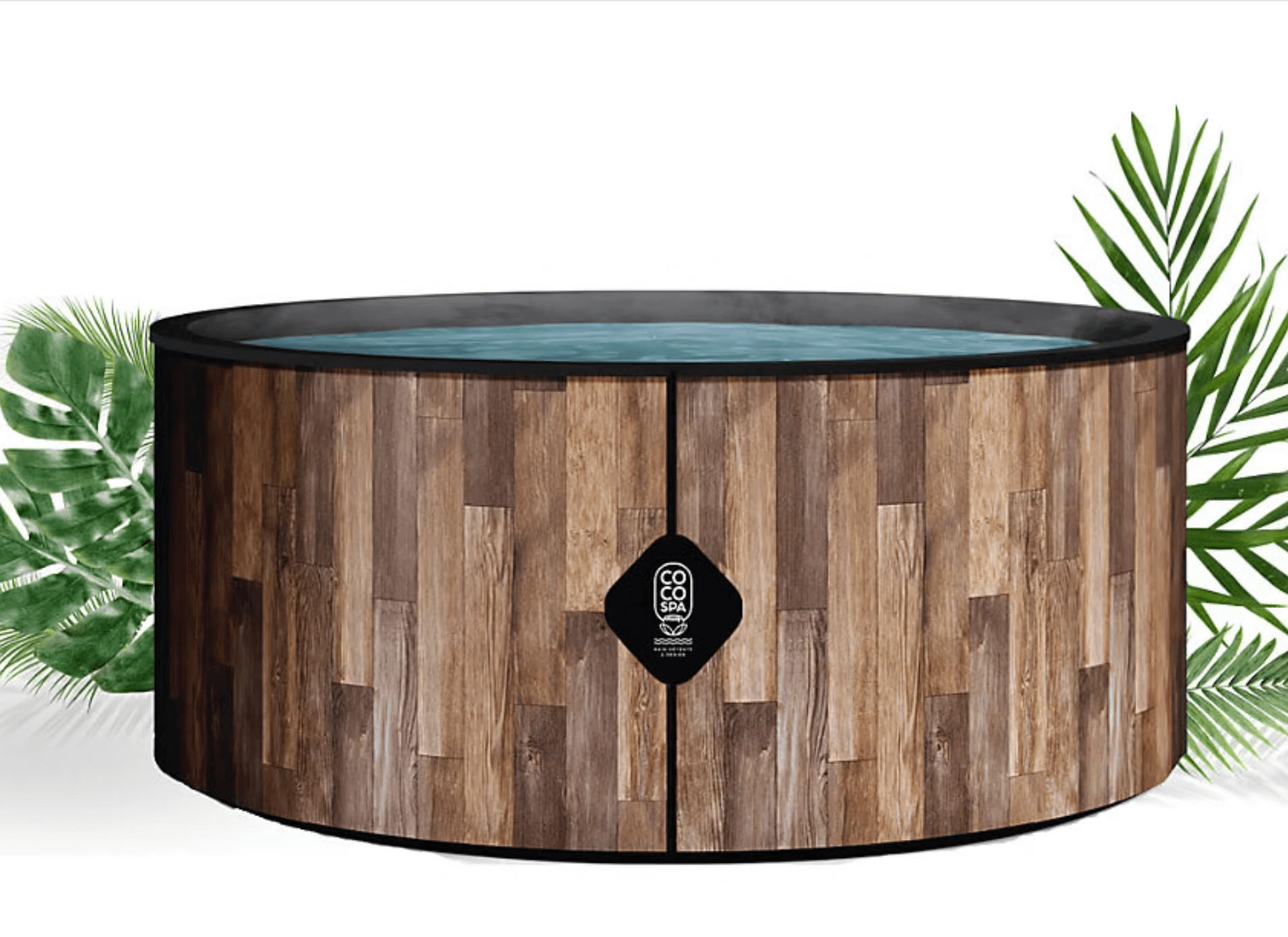 WHIRLPOOL Aufblasbarer Spa Nordik 180 cm Durchmesser - 1100 Liter - Motor 2240 W - Für bis zu 6 Personen - Braun, Kunststoff (180/70/70cm) - COCO SPA