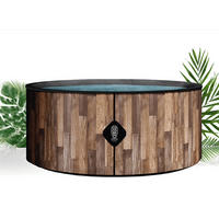 WHIRLPOOL Aufblasbarer Spa Nordik 180 cm Durchmesser - 1100 Liter - Motor 2240 W - Für bis zu 6 Personen - Braun, Kunststoff (180/70/70cm) - COCO SPA