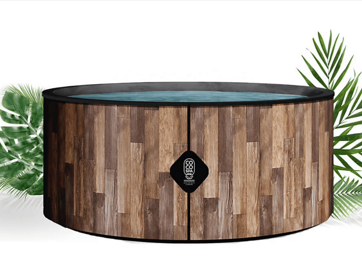 WHIRLPOOL Aufblasbarer Spa Nordik 180 cm Durchmesser - 1100 Liter - Motor 2240 W - Für bis zu 6 Personen - Braun, Kunststoff (180/70/70cm) - COCO SPA